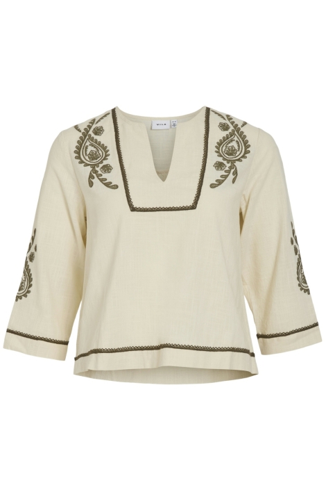 Vila vijosla v-neck 3/4 top